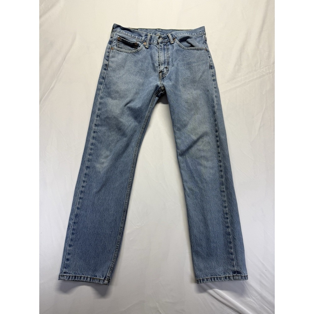 Levi's 505 Jeans Mens 32x32 Regular Fit Blue med fade Wash Denim streetwear